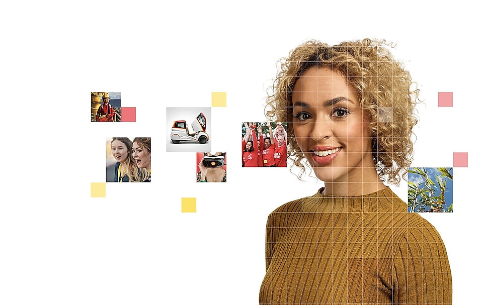 Girl smiling with curly hair