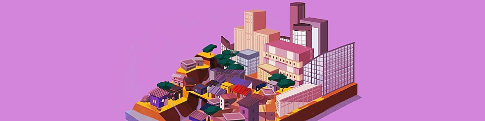 Animation of a city in Kenya