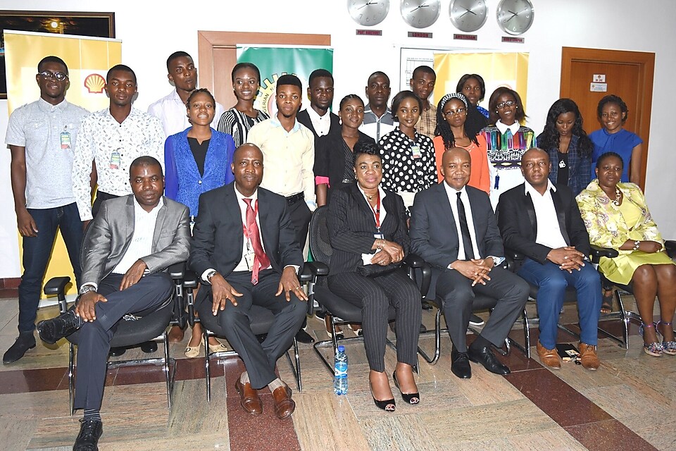 Officials of The Shell Petroleum Development Company of Nigeria Limited and the Scholars at SPDC Headquarters, Port Harcourt.